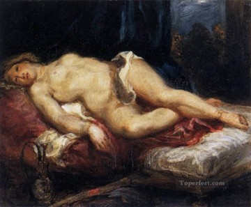  Dali Decoraci%C3%B3n Paredes - Odalisca reclinada en un diván Romántico Eugene Delacroix